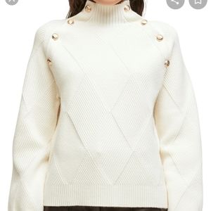 MAJE MARNA RIBBED KNIT SWEATER SZ 0